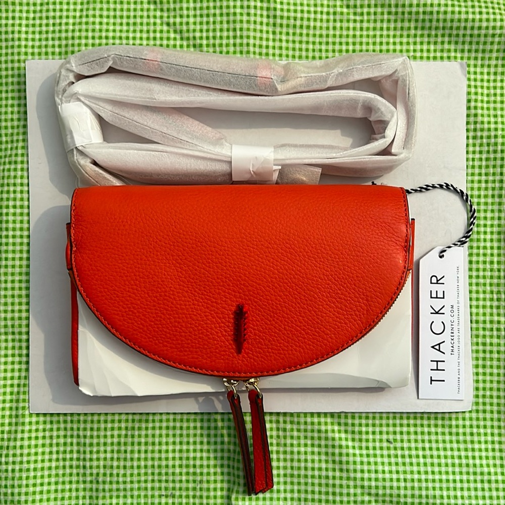 Thacker Nikki Leather Crossbody Bag in flame